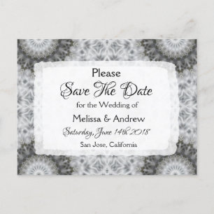 Mandala-Hochzeit Save the Date Ankündigungspostkarte