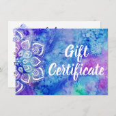 Mandala Holistic Geschenkgutschein Einladung (Vorne/Hinten)