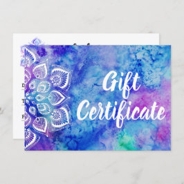 Mandala Holistic Geschenkgutschein Einladung