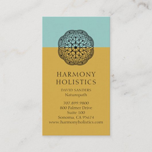 Mandala Holistic Health Business Card Visitenkarte (Vorderseite)