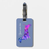 Mandala-Hund, lederner Bügel des Gepäckanhänger (Rückseite vertikal)