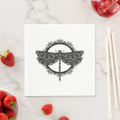 Mandala im buddhistischen Stil Nepals mit Libellen Serviette (Beispiel)