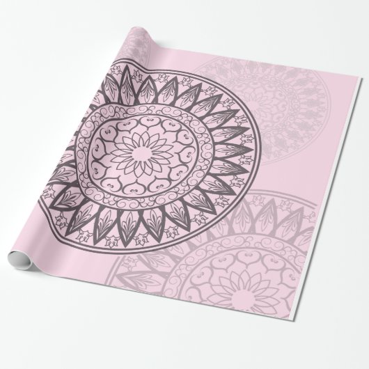 Mandala im Rosa Geschenkpapier (Ungerollt)