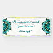 Mandala in aqua banner (Horizontal)