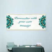 Mandala in aqua banner (Messeveranstaltung)