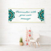 Mandala in aqua banner (Insitu)