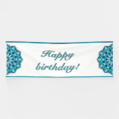 Mandala in aqua banner (Horizontal)