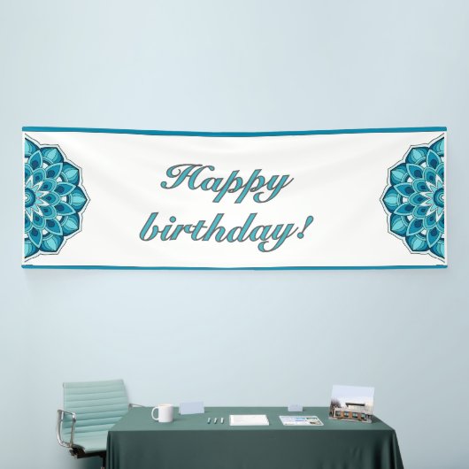 Mandala in aqua banner (Messeveranstaltung)