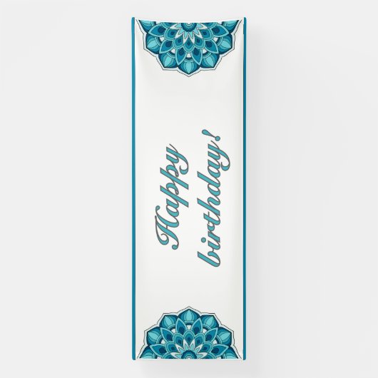 Mandala in aqua banner (Vertikal)