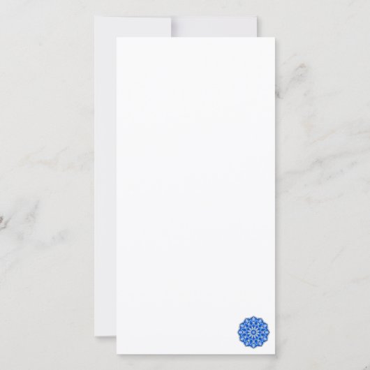 Mandala in blau (Rückseite)