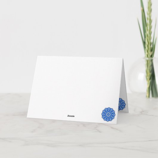 Mandala in blau (Rückseite)