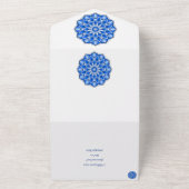 Mandala in Blau All In One Einladung (Außenbereich)