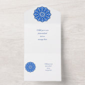 Mandala in Blau All In One Einladung (Innen Boden)