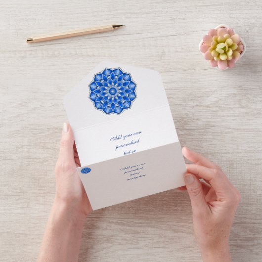 Mandala in Blau All In One Einladung (Video)