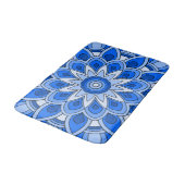Mandala in blau badematte (Schrägansicht)
