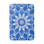 Mandala in blau badematte (Vorderseite Vertikal)