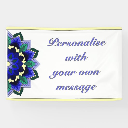 Mandala in Blau Banner (Horizontal)