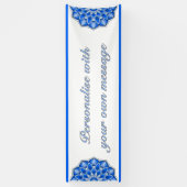 Mandala in Blau Banner (Vertikal)