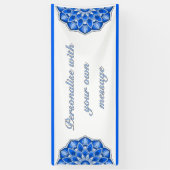Mandala in Blau Banner (Vertikal)