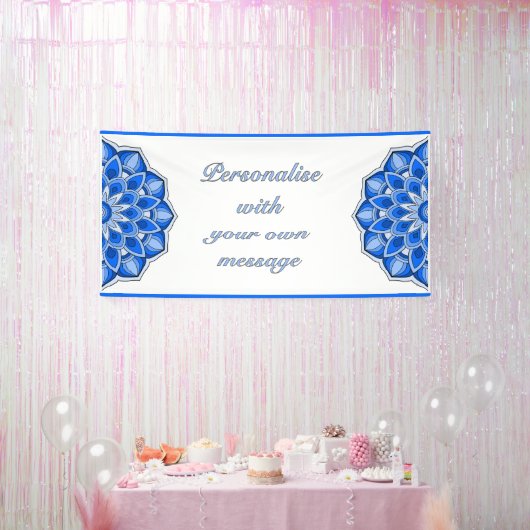 Mandala in Blau Banner (Party)