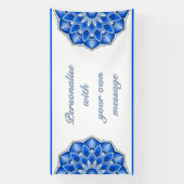 Mandala in Blau Banner (Vertikal)