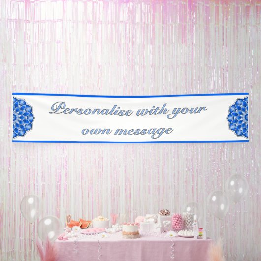 Mandala in Blau Banner (Party)