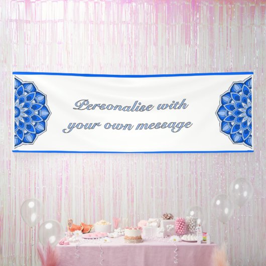 Mandala in Blau Banner (Party)