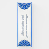 Mandala in Blau Banner (Vertikal)