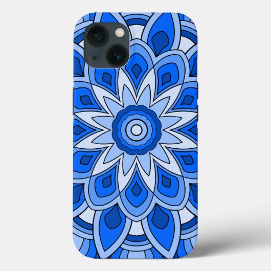 Mandala in blau Case-Mate iPhone hülle (Rückseite)