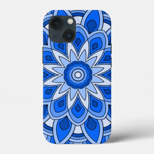 Mandala in blau Case-Mate iPhone hülle (Rückseite)