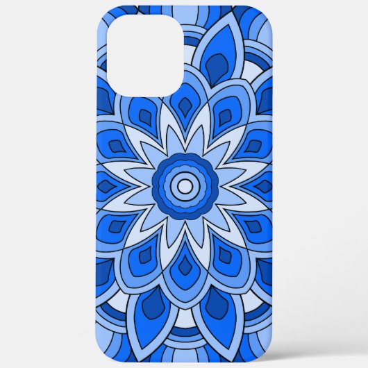 Mandala in blau Case-Mate iPhone hülle (Rückseite)