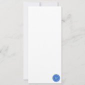 Mandala in blau einladung (Rückseite)