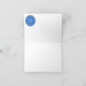 Mandala in blau einladung (Innenseite)