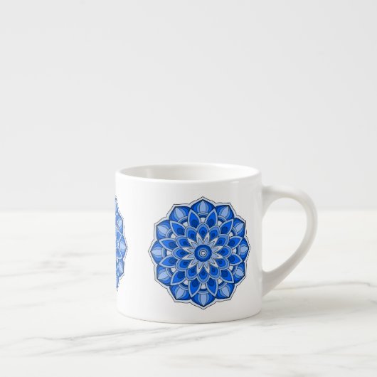 Mandala in blau espressotasse (Rechts)