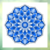 Mandala in blau fensteraufkleber (Blatt 3)