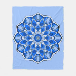 Mandala in blau fleecedecke