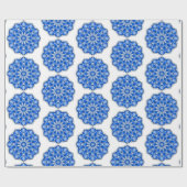 Mandala in blau geschenkpapier (Flach)