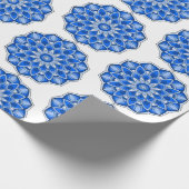 Mandala in blau geschenkpapier (Ecke)