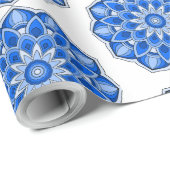 Mandala in blau geschenkpapier (Rolleneckpunkt)