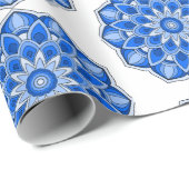 Mandala in blau geschenkpapier (Rolleneckpunkt)