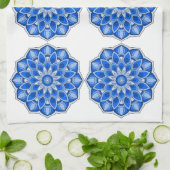 Mandala in blau geschirrtuch (Gefaltet)