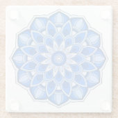 Mandala in blau glasuntersetzer (Rückseite)