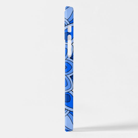 Mandala in blau iPhone hülle (Linke Seite)