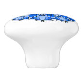 Mandala in blau keramikknauf (Seitenansicht)