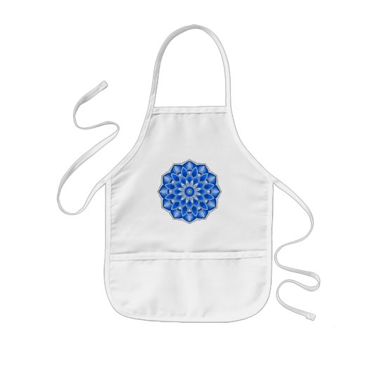 Mandala in blau kinderschürze (Vorne)