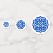 Mandala in blau konfetti (Vorderseiten)