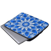 Mandala in blau laptopschutzhülle (Vorne Knopf)