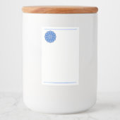 Mandala in blau lebensmitteletikett (Vorderseite)