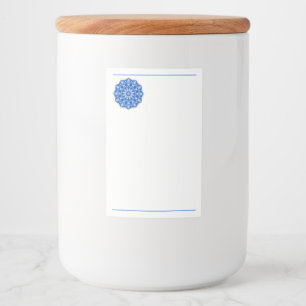 Mandala in blau lebensmitteletikett