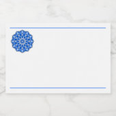 Mandala in blau lebensmitteletikett (Einzelnes Label)